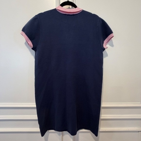 Free Assembly Women's Size XXL Navy Blue Pink Polo Dress NWT Colorblock Preppy - Picture 3 of 6